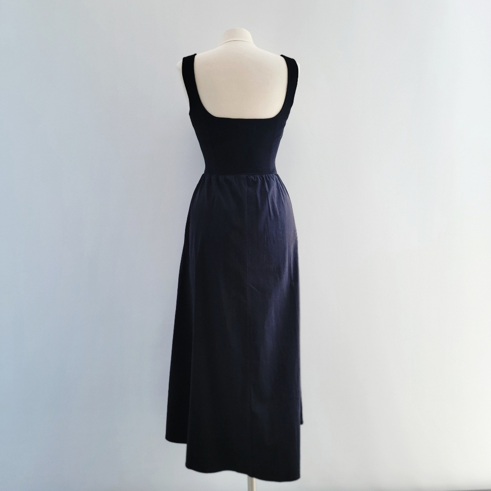All Row Lucinda Black Midi Market Dress Size Small Minimalist Preppy Neutral - Picture 10 of 15